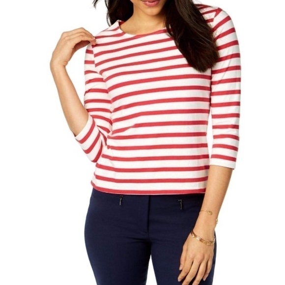 𝅺maison Jules Tie Back Bow Embellished Cotton Top - Picture 1 of 8